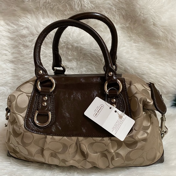 NWT Coach Ashley Signature Satin Satchel F15443 - Picture 6 of 14